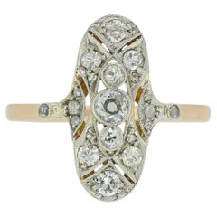 Vintage Edwardian Diamond Navette Ring