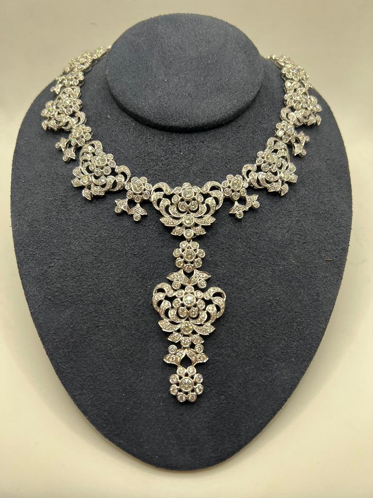 Diamant-Halskette im edwardianischen Stil (Edwardian)