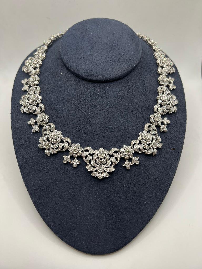 Diamant-Halskette im edwardianischen Stil im Zustand „Hervorragend“ in New York, NY
