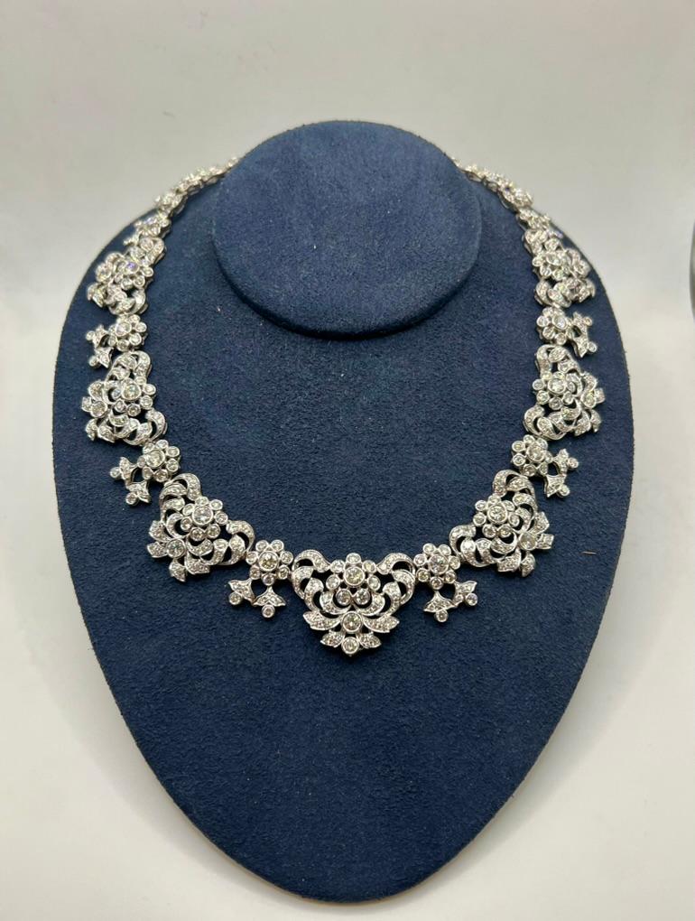 Diamant-Halskette im edwardianischen Stil für Damen oder Herren