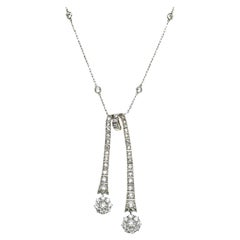 Edwardian Diamond Négligée Pendant, 5.10 Carat