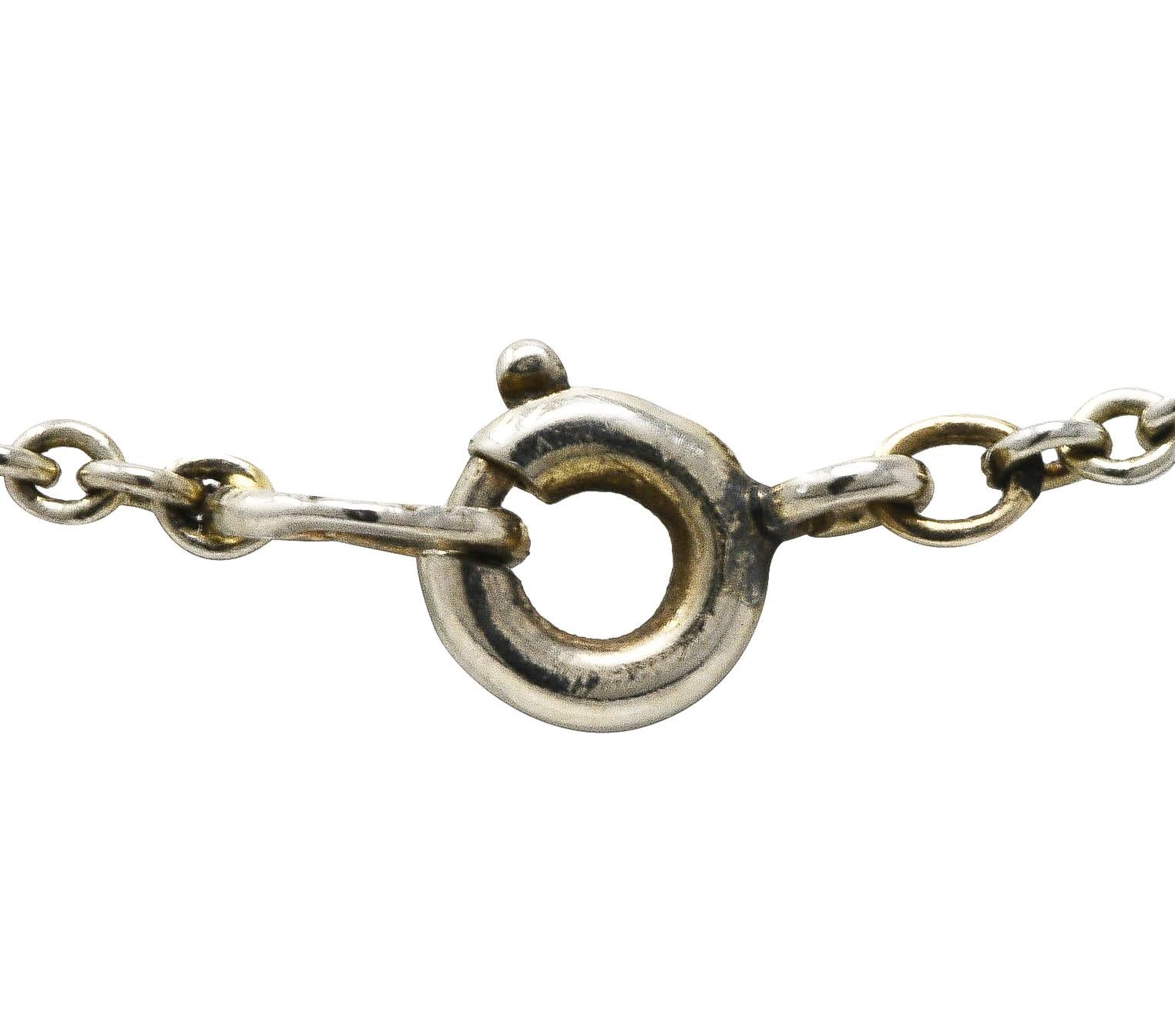 Women's or Men's Edwardian Diamond Onyx Platinum-Topped 18 Karat Yellow Gold Antique Necklace