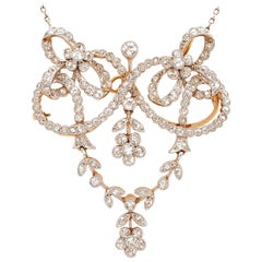 Antique Edwardian Diamond Pendant Brooch