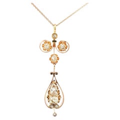 Diamant-Anhänger aus der Edwardianischen Zeit, um 1910