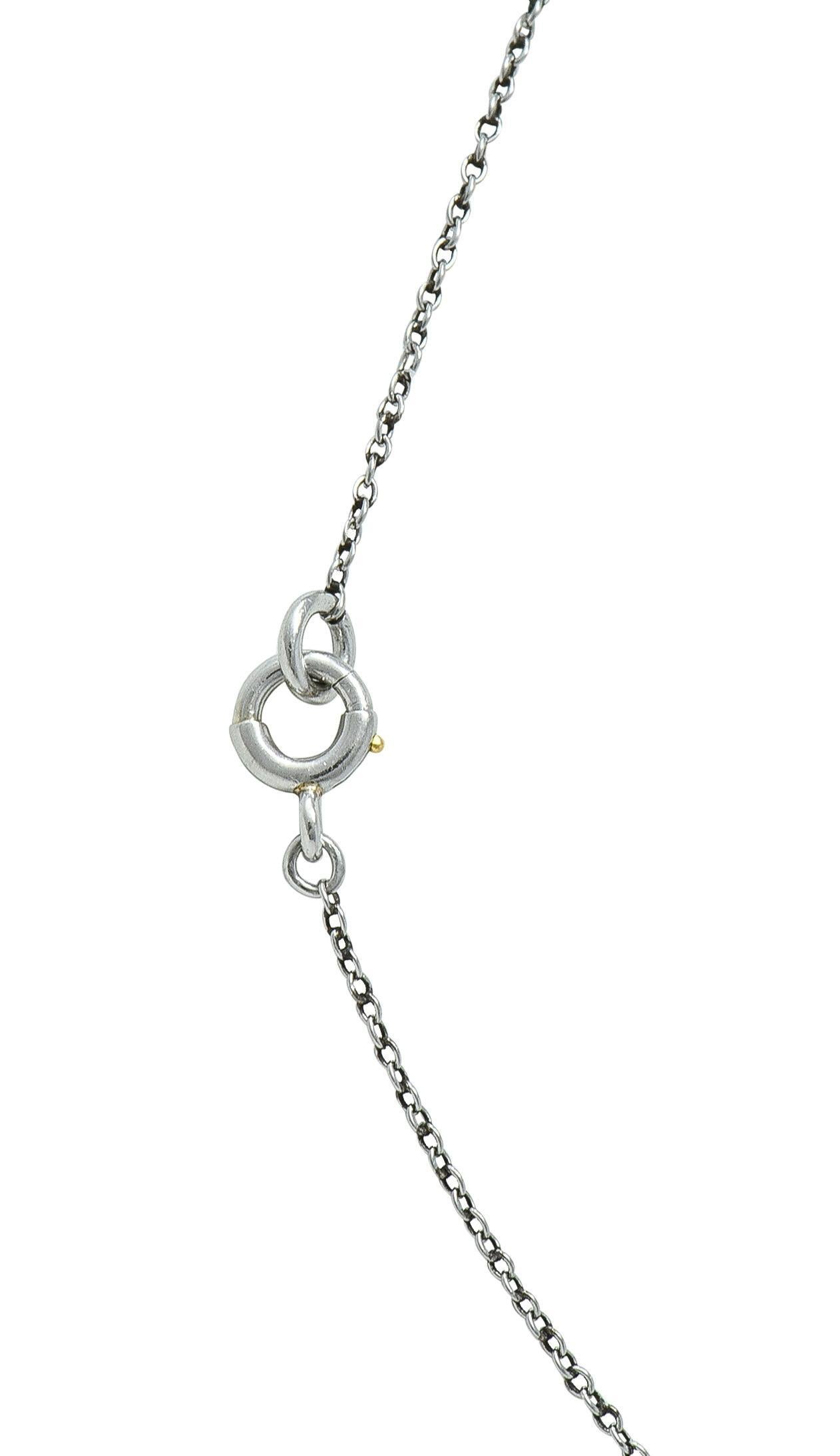 Edwardian Diamond Peridot Pearl Platinum 14 Karat Gold Swagged Fringe Necklace For Sale 4
