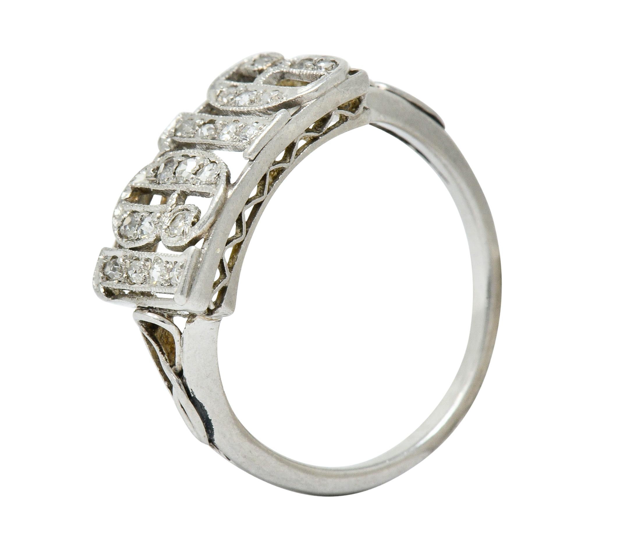 Edwardian Diamond Platinum 1916 Date Ring 3