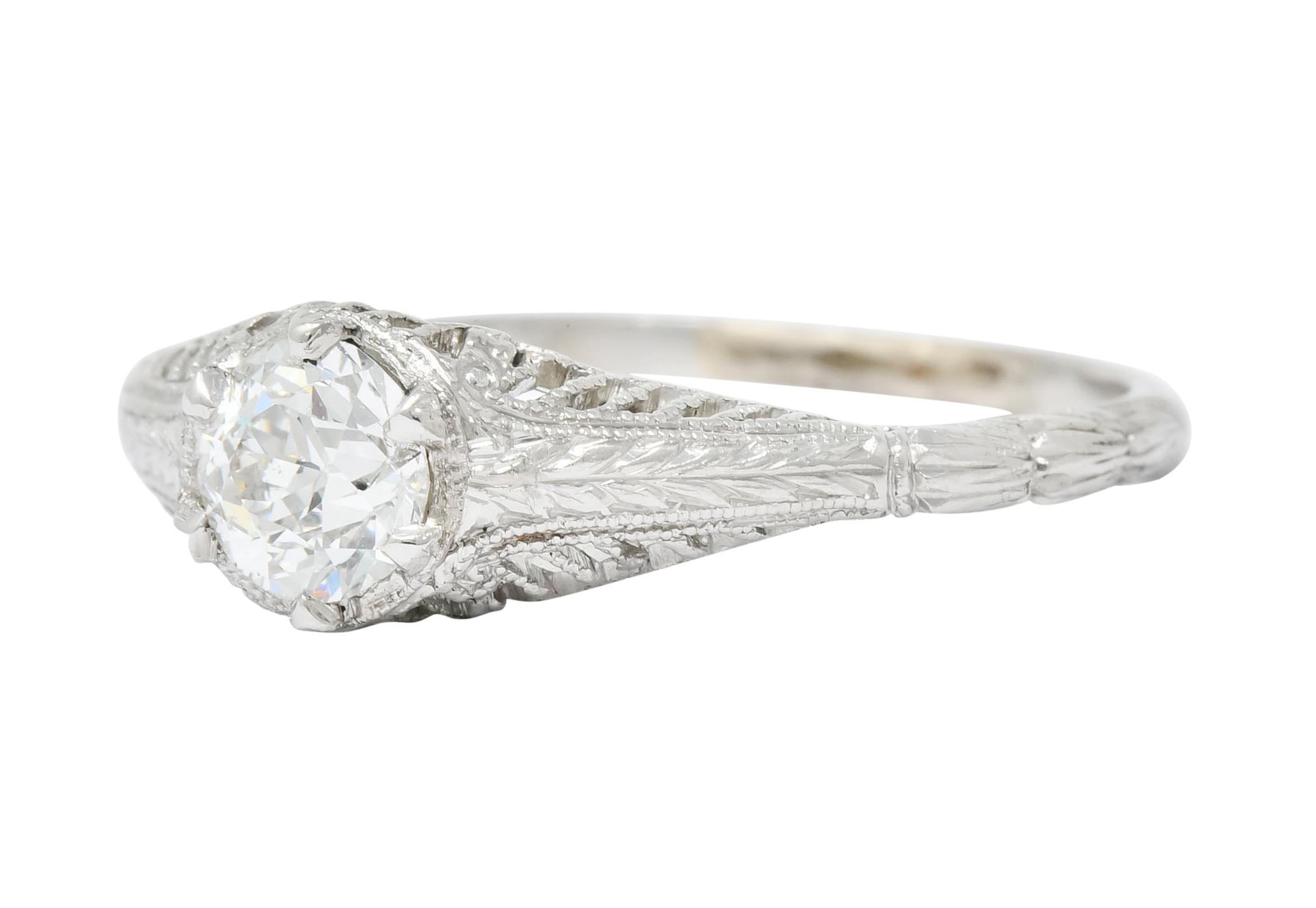 Edwardian Diamond Platinum Engagement Ring, circa 1915 1