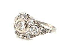 Edwardian Diamond Platinum Engagement Ring Mined 3 Stone 1.31ct Original 1910's