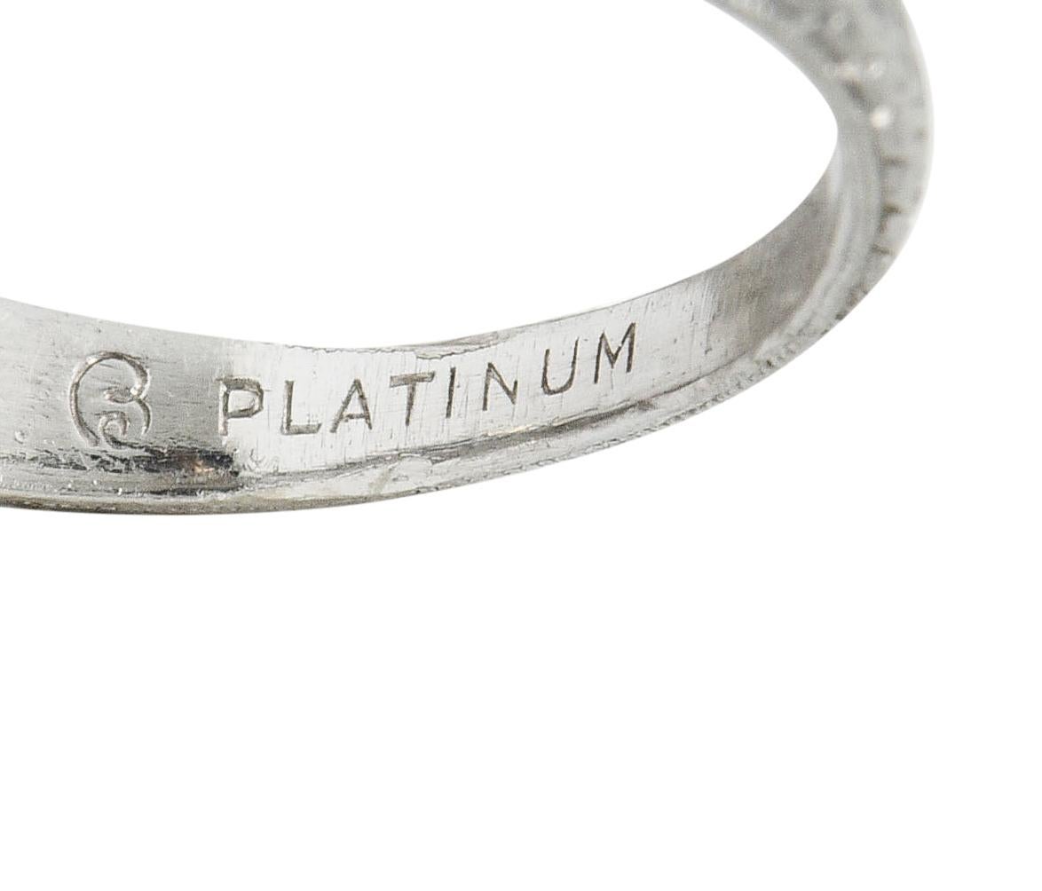 Edwardian Diamond Platinum Floral Engagement Ring 6