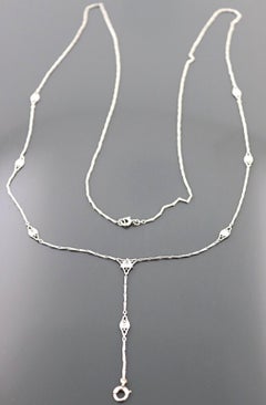 Edwardian Diamond, Platinum, Lorgnette Chain Necklace