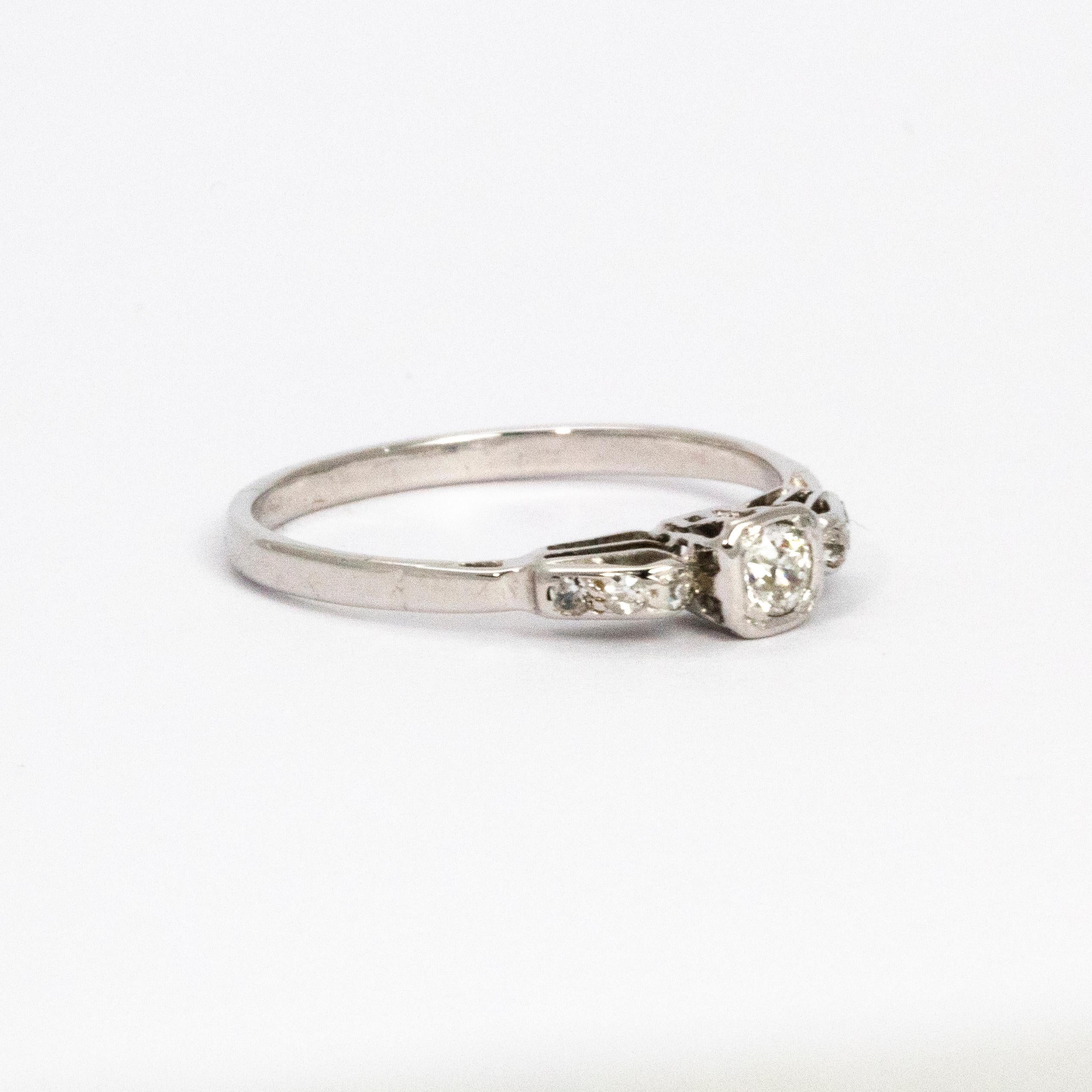 Edwardian Diamond Platinum Ring 2