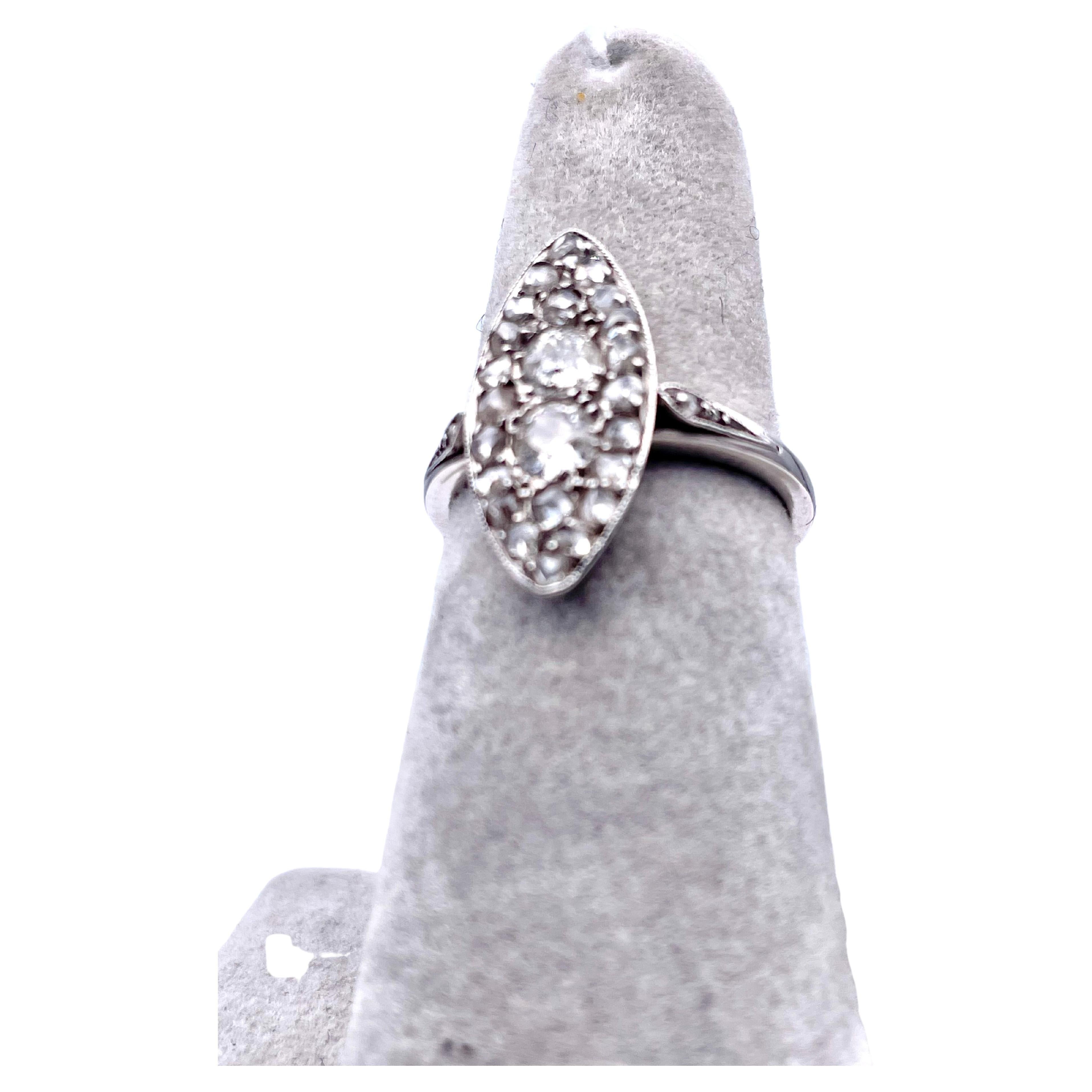Diamant-Platin-Ring aus der viktorianischen Zeit
