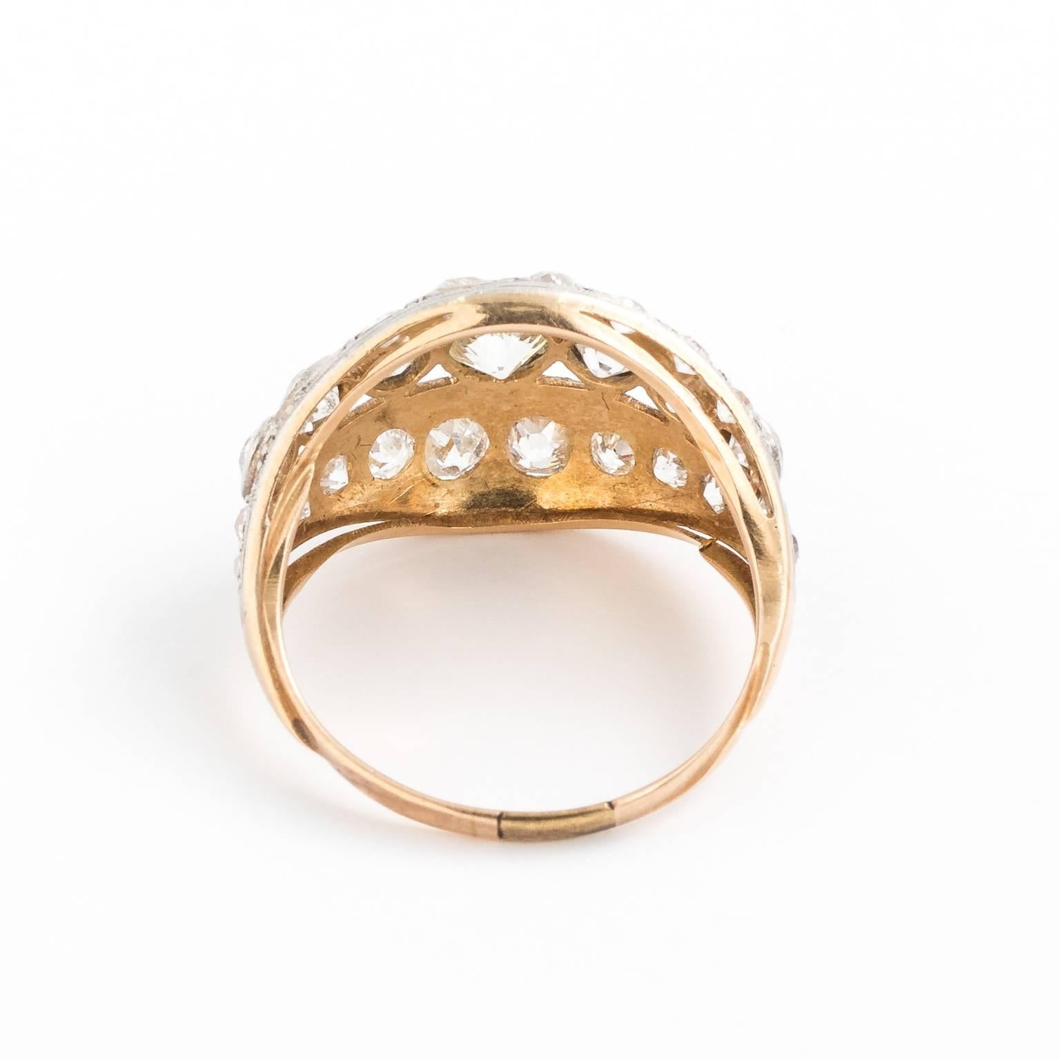 Women's Edwardian Diamond Ring, carat 1910 For Sale