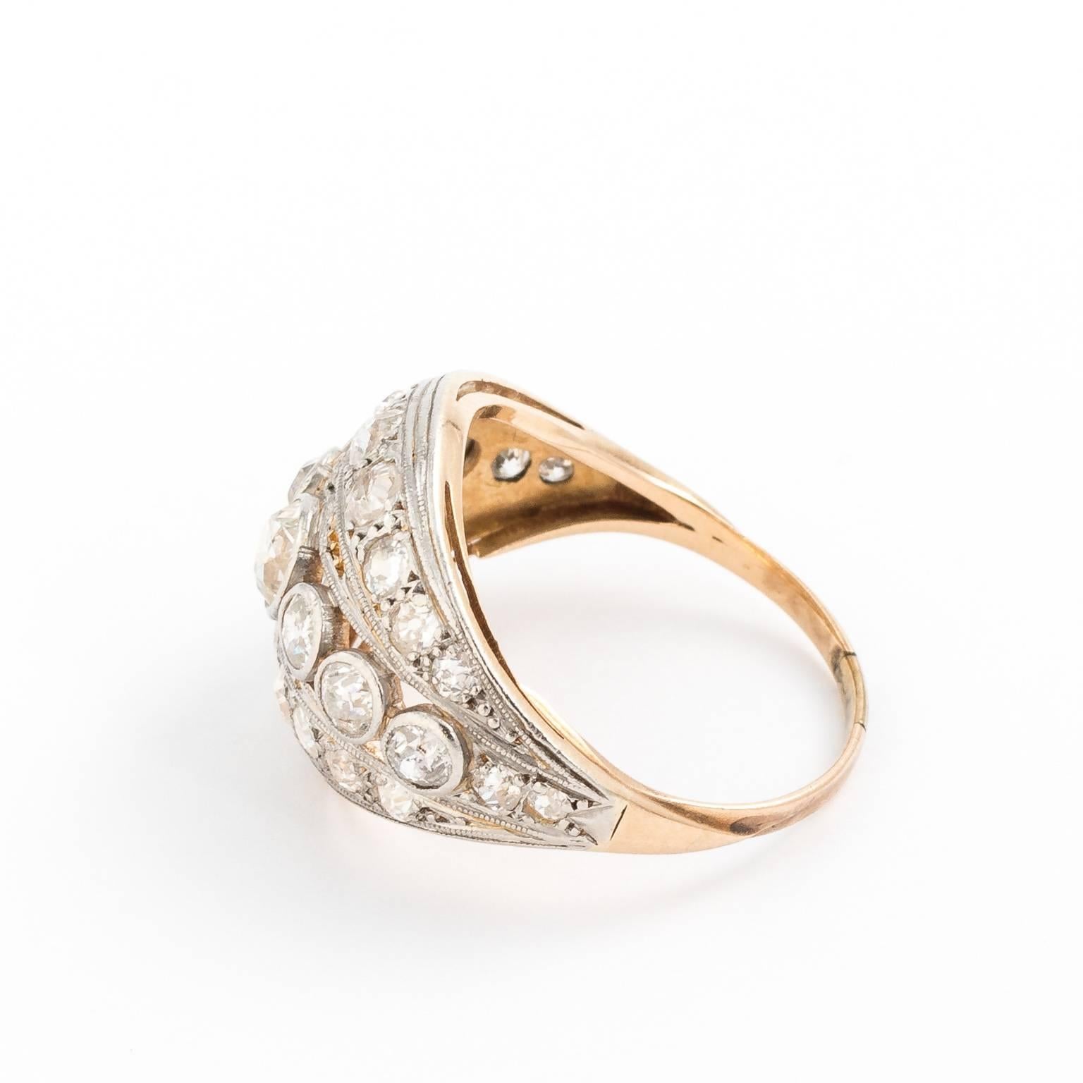 Edwardian Diamond Ring, carat 1910 For Sale 1