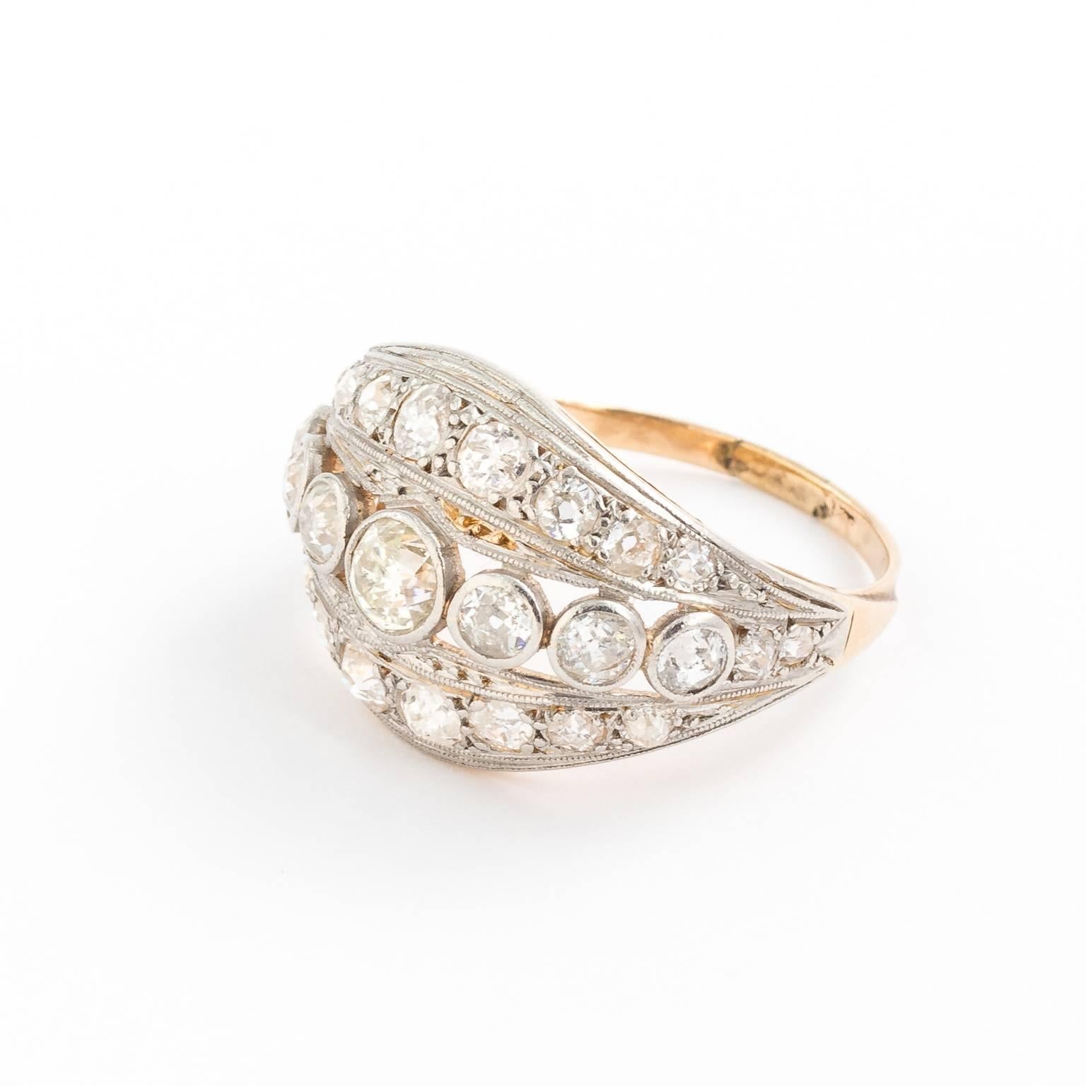 Edwardian Diamond Ring, carat 1910 For Sale 2
