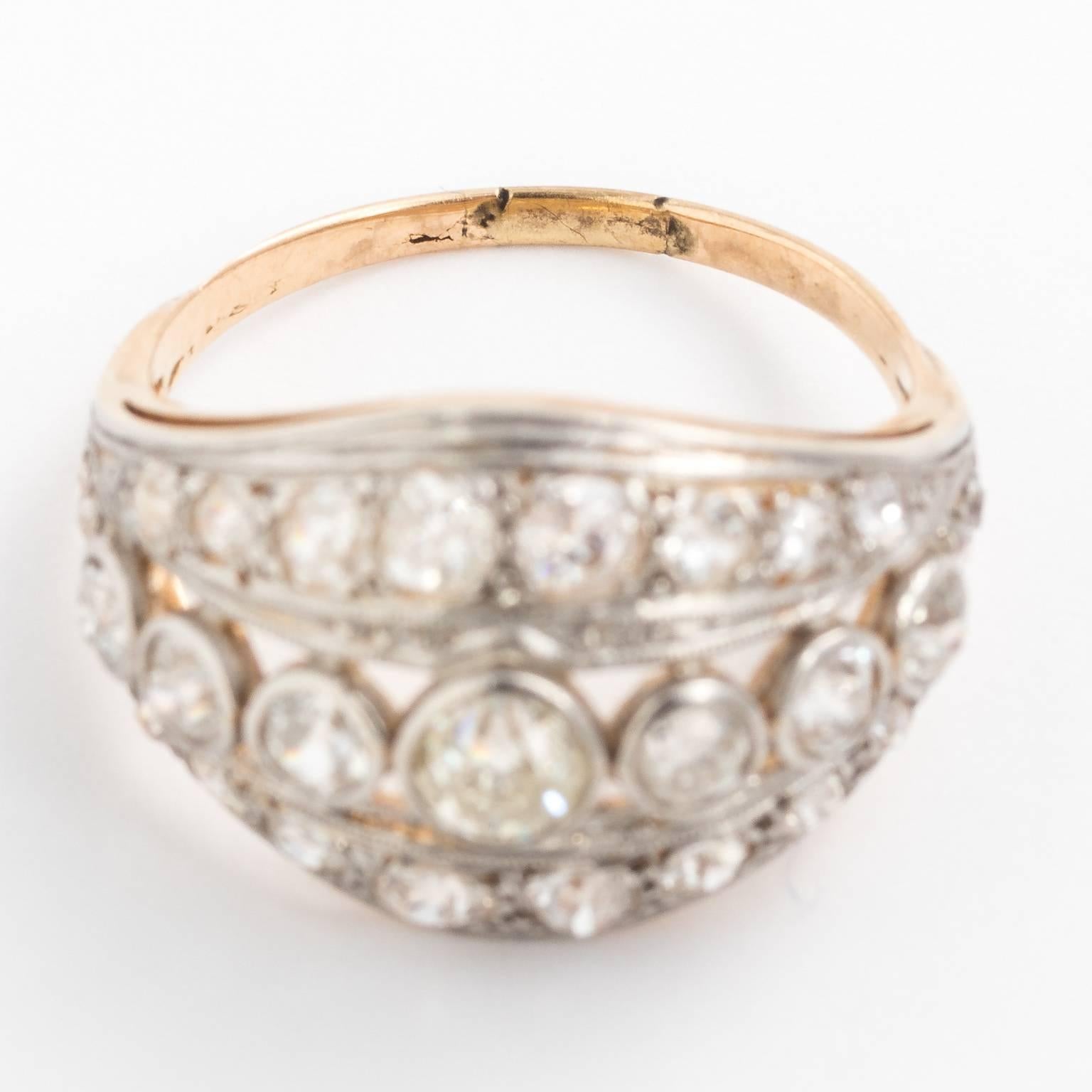 Edwardian Diamond Ring, carat 1910 For Sale 3