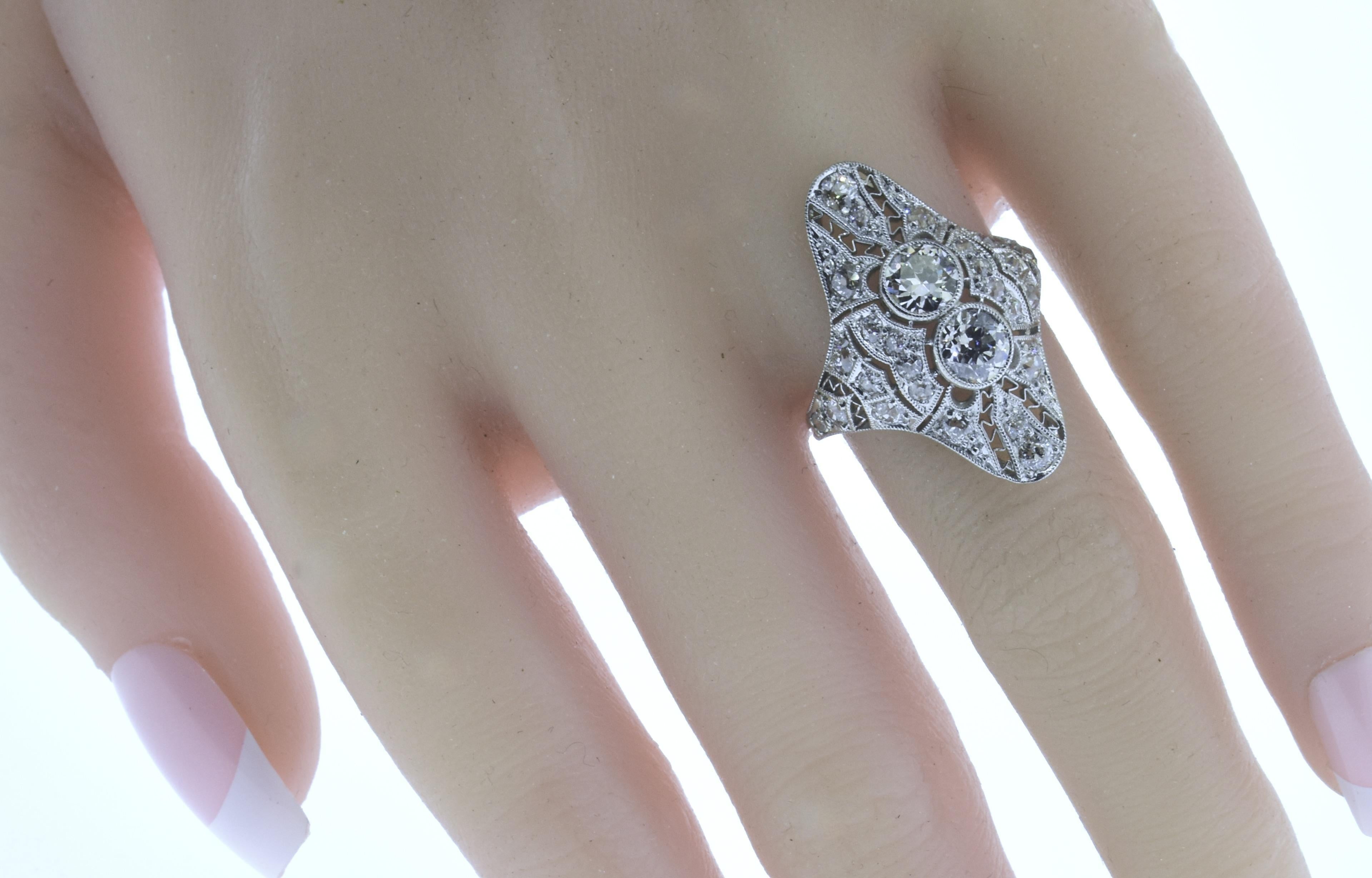 Edwardian Diamond Ring, circa 1915 In Excellent Condition For Sale In Aspen, CO