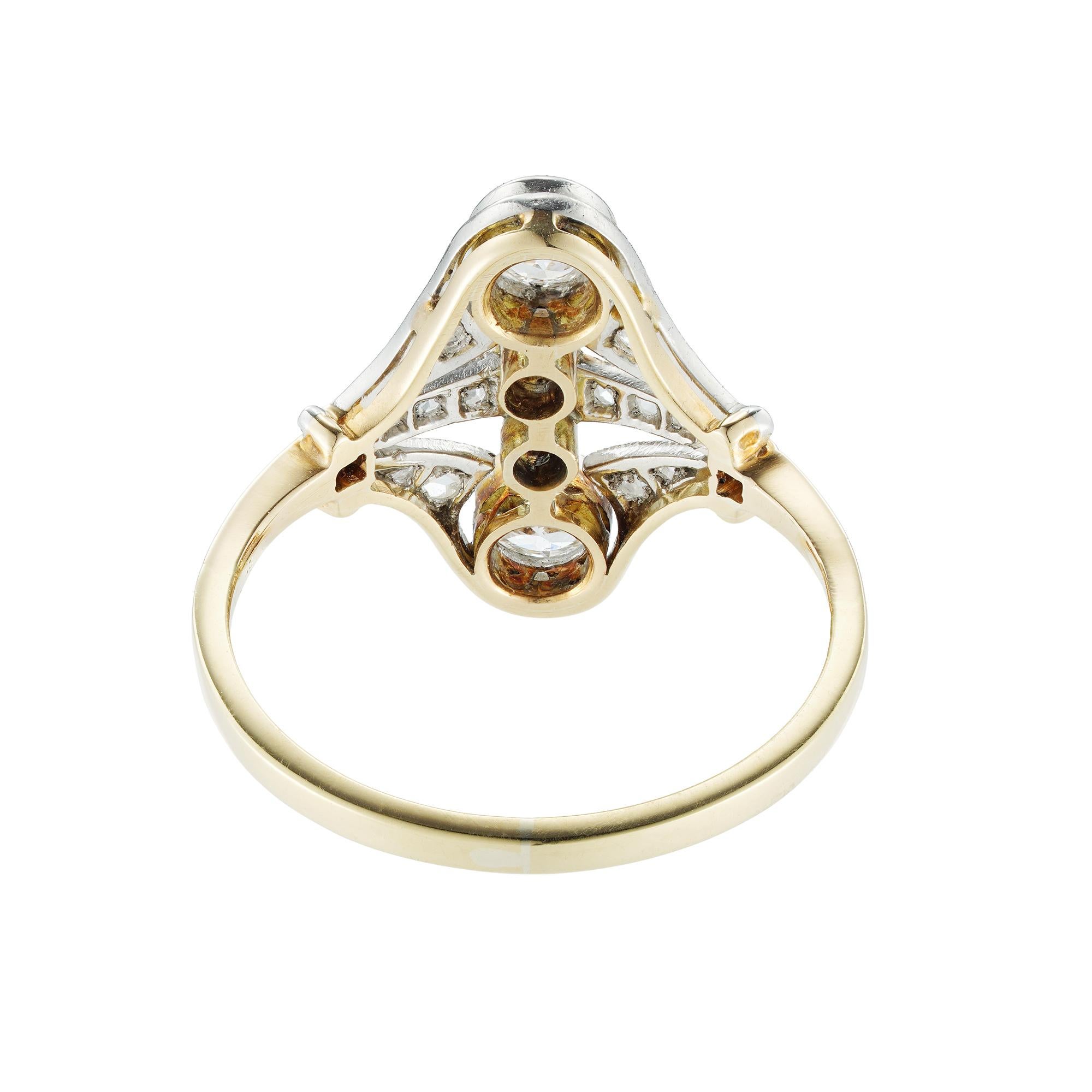 Diamant-Ring aus dem Edwardianischen Zeitalter (Alteuropäischer Schliff)