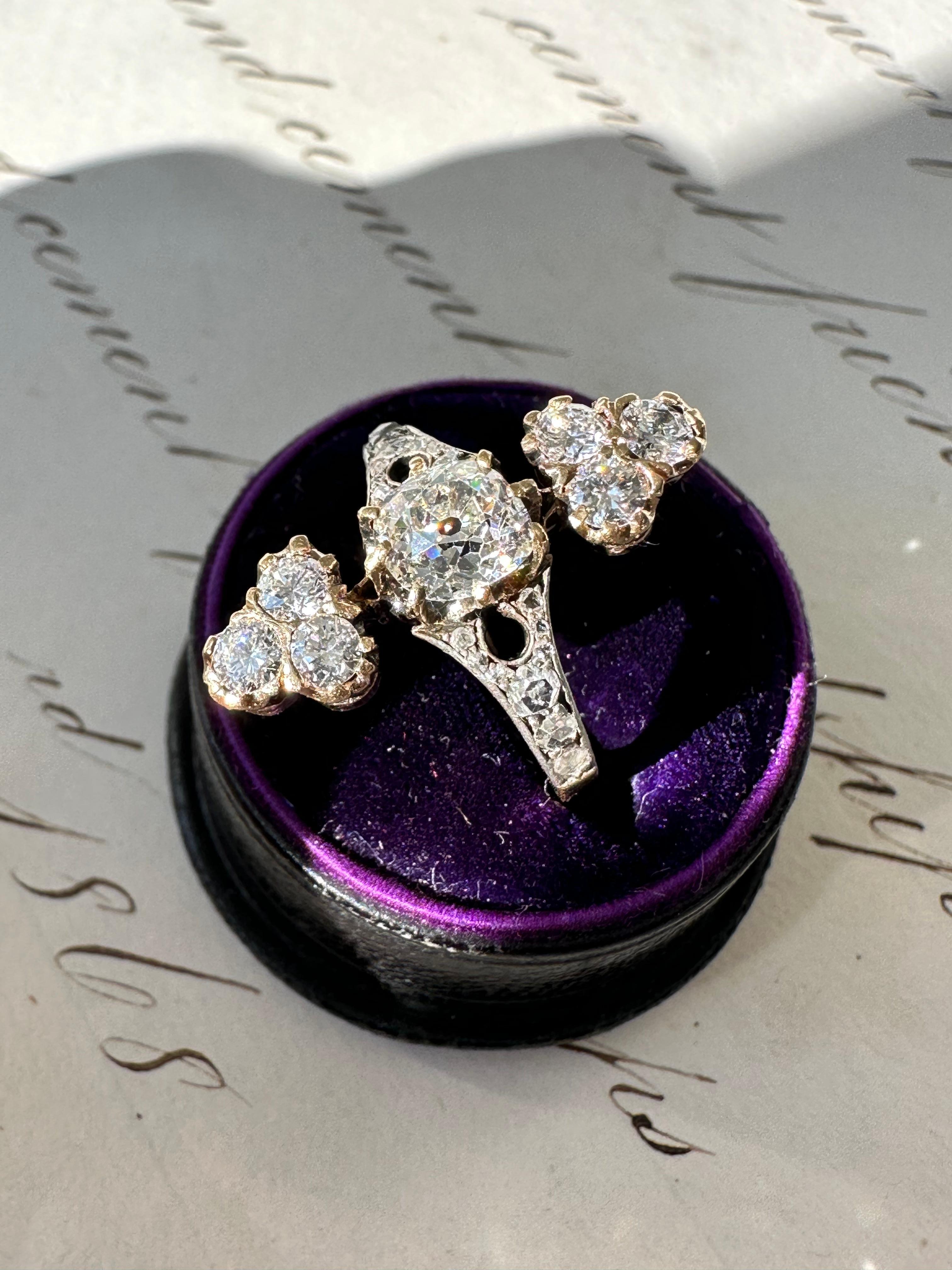 Cushion Cut Edwardian Diamond Ring For Sale