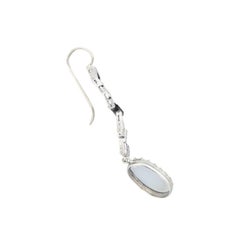 Edwardian Diamond, Sapphire+Moonstone Earrings