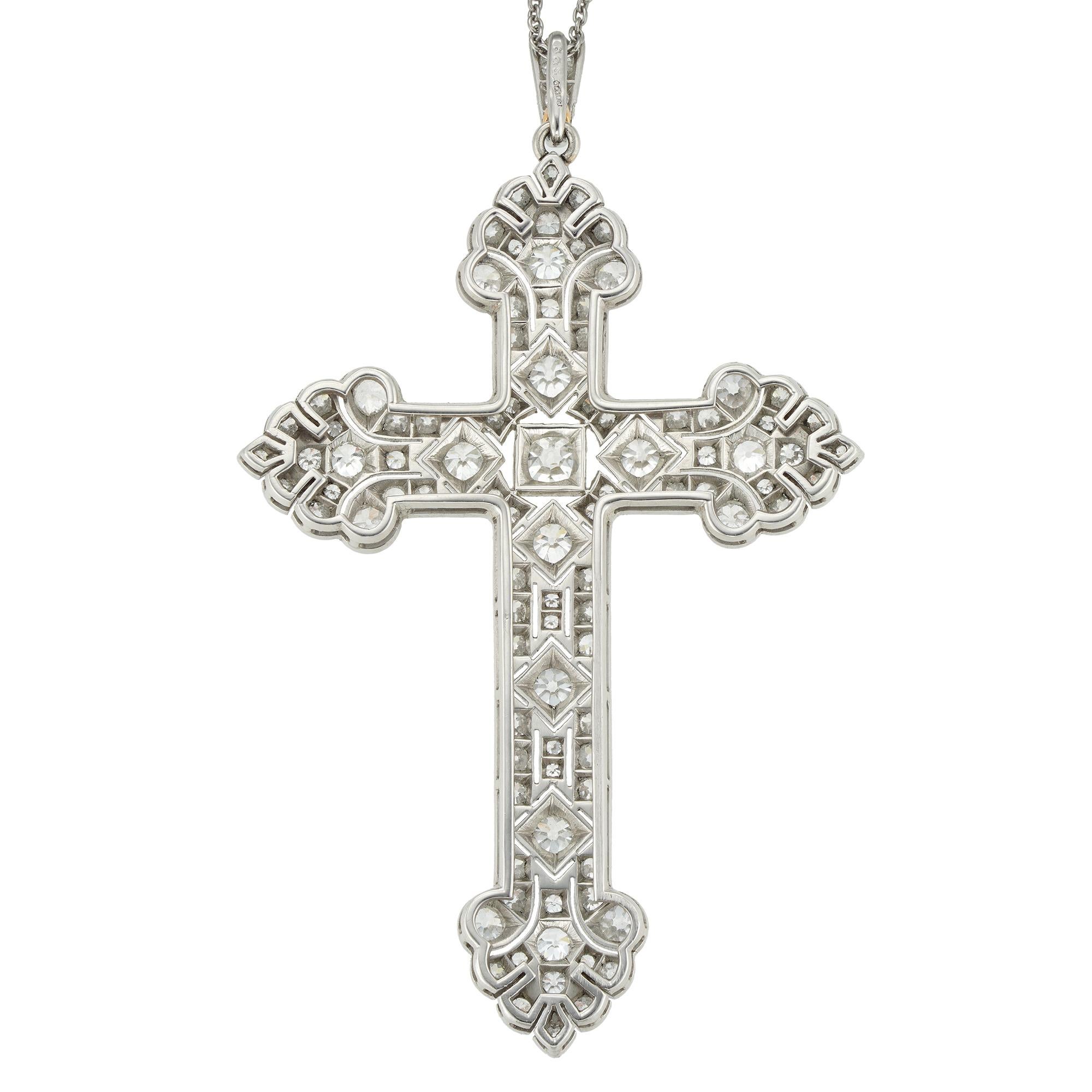 Edwardian Diamond Set Cross In Good Condition For Sale In London, GB