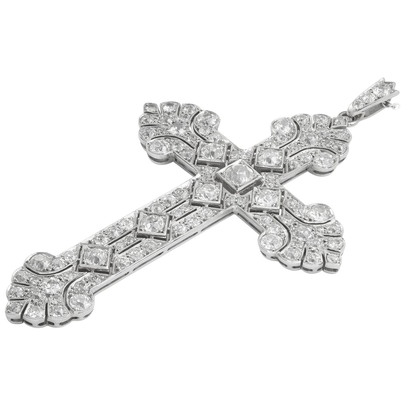 Edwardian Diamond Set Cross For Sale