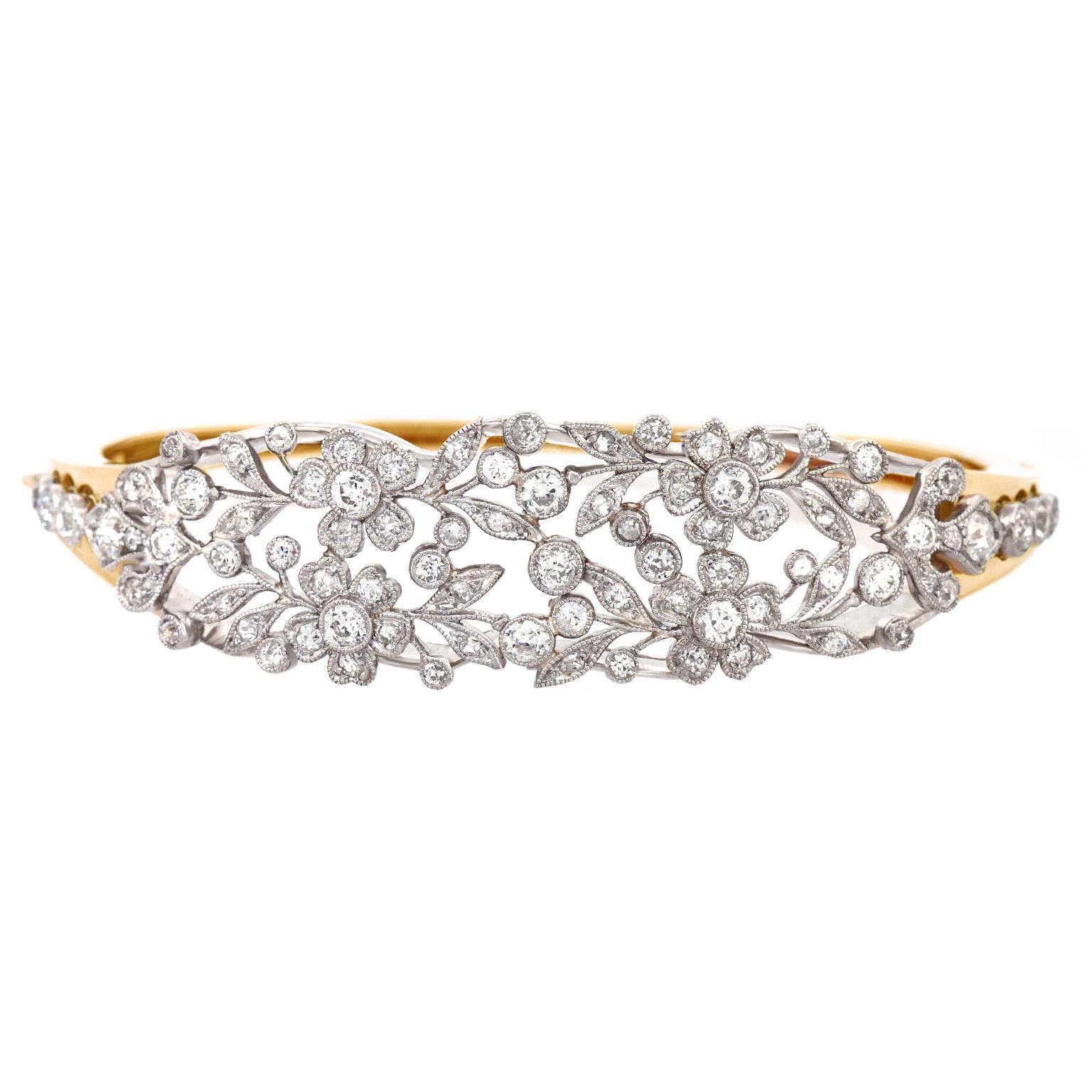Edwardian Diamond-set Floral Bracelet 1