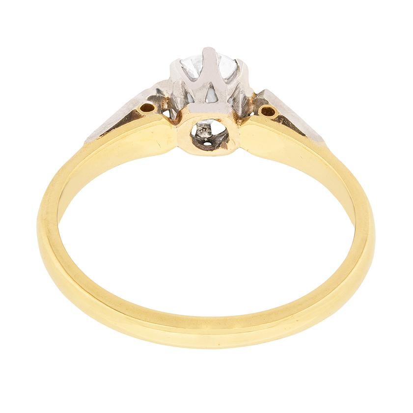 Edwardian Diamond Solitaire Engagement Ring, circa 1910 In Good Condition For Sale In London, GB