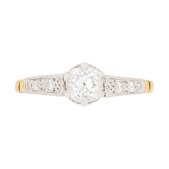 Used Edwardian Diamond Solitaire Engagement Ring, circa 1910