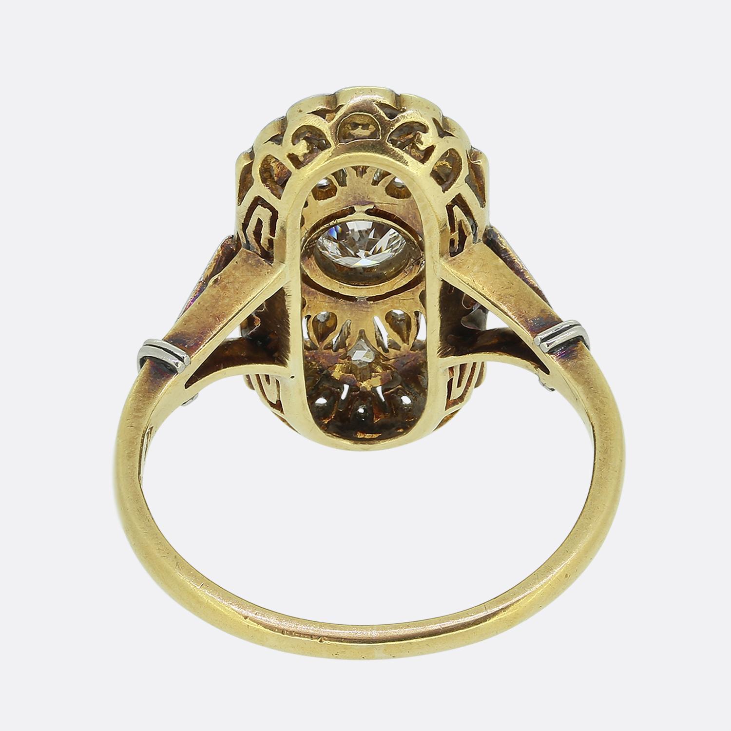 Tischring mit edwardianischem Diamanten (Alteuropäischer Schliff) im Angebot