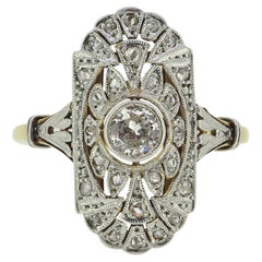 Edwardian Diamond Tablet Ring