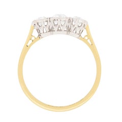 Edwardian Diamond Three-Stone Engagement Ring, circa 1910