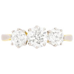 Antique Edwardian Diamond Three-Stone Ring, circa 1910