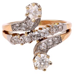Vintage Edwardian Diamond Two-Tone Ring
