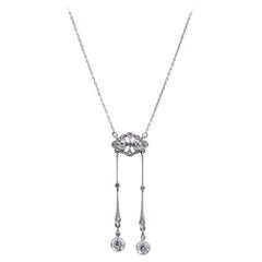Edwardian, Diamond & White Sapphire Negligee Necklace