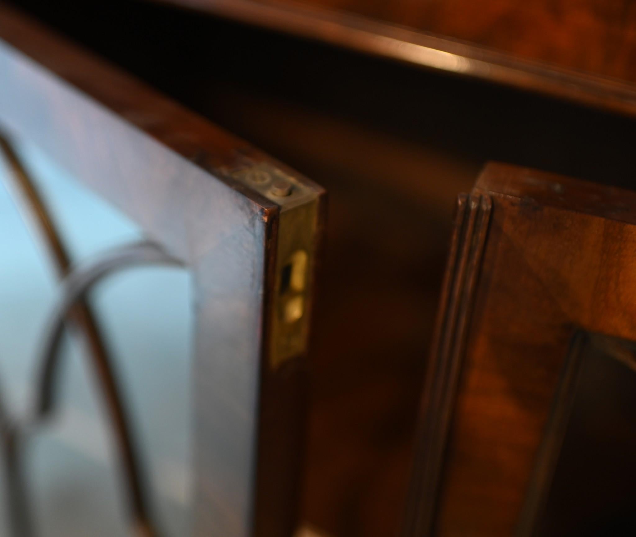 Early 20th Century Edwardian Display Cabinet Bookcase Breakfront Mahogany Chippendale 1900