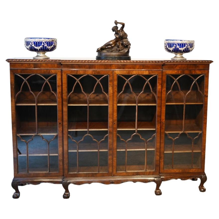 Vitrina eduardiana Librería Breakfront Caoba Chippendale 1900