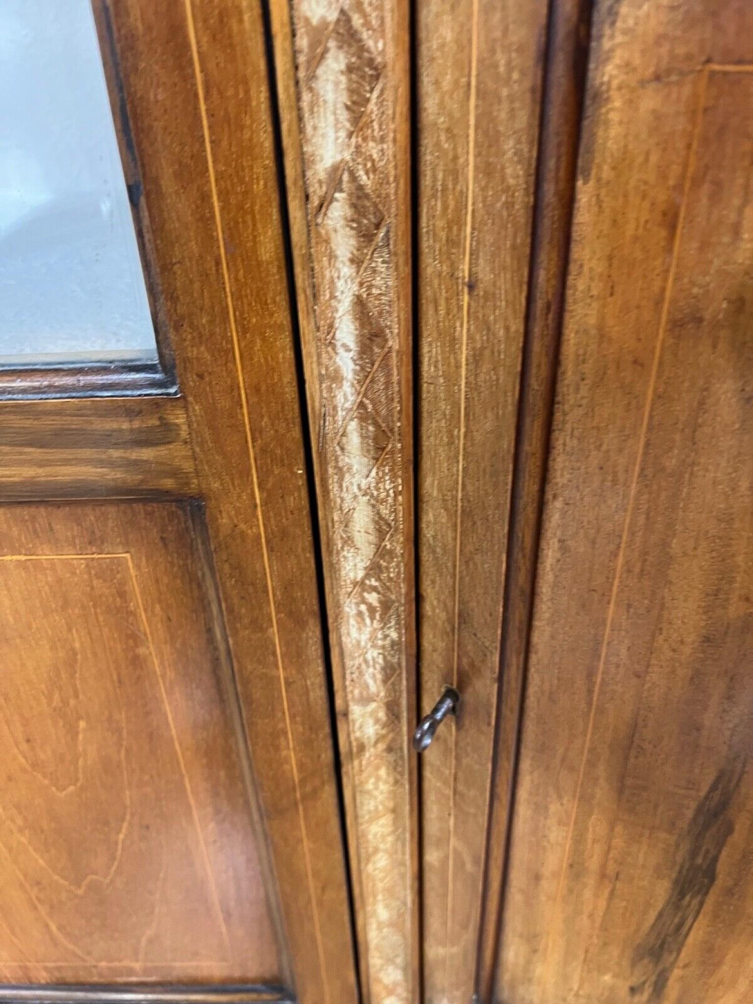 Edwardian Display Cabinet Mahogany 1900 Inlay 6