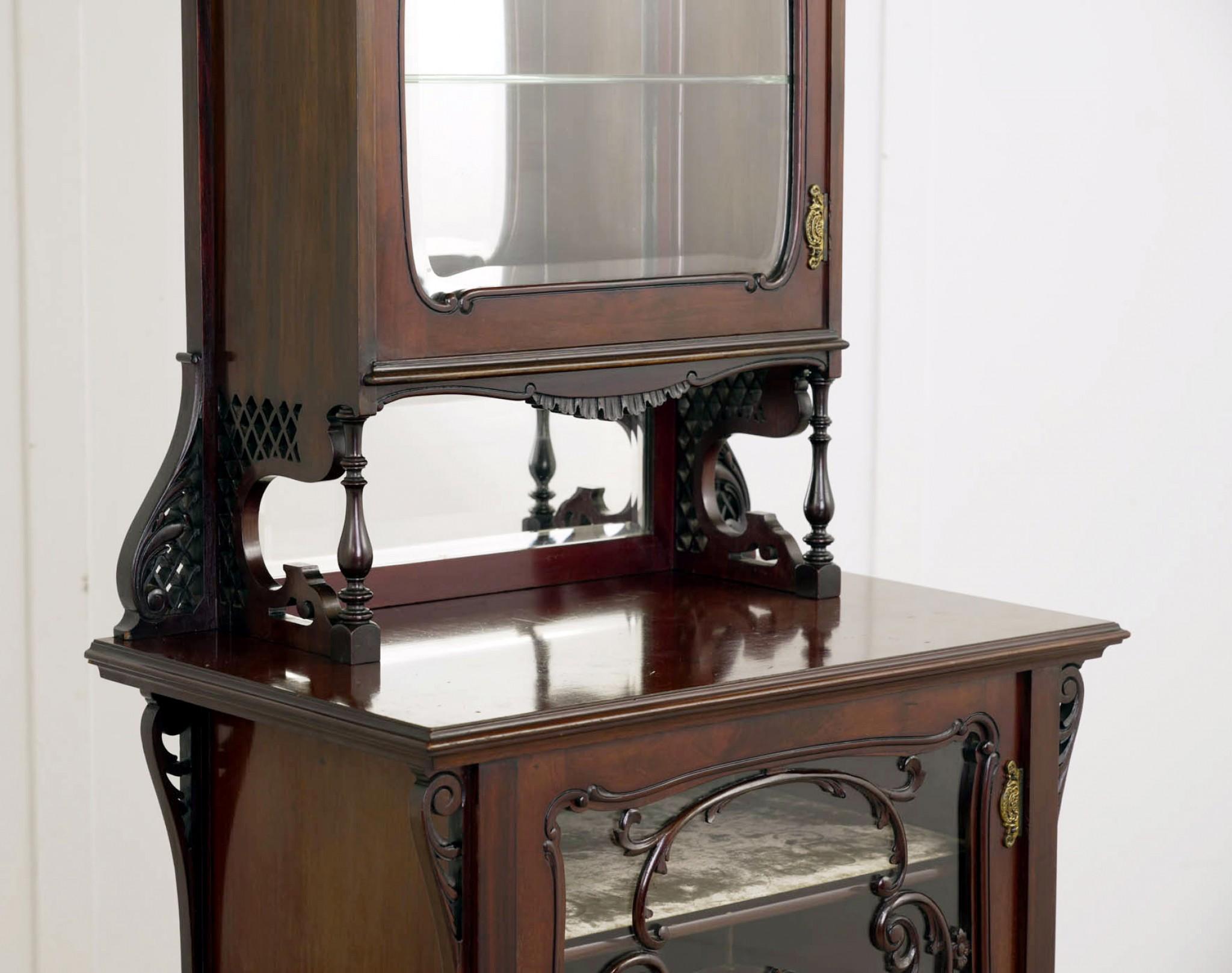 Edwardian Display Cabinet Mahogany Chest 1910 For Sale 3