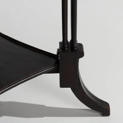 Edwardian Drop-Leaf Table, Black Lacquered Wood, French, 19th Century