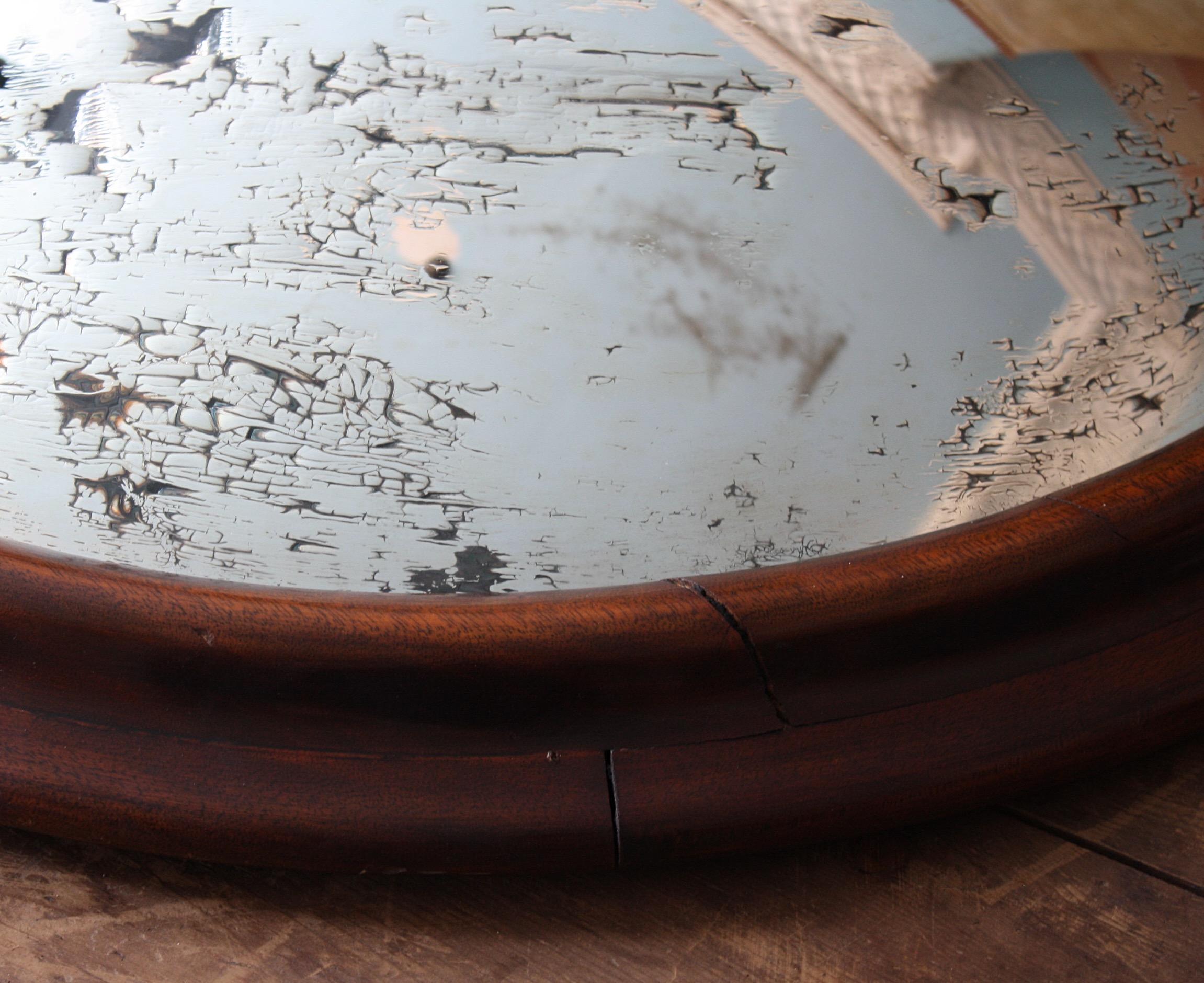 Edwardian Early 20th Century Large Butlers Convex Mirror Claydon Country House 6
