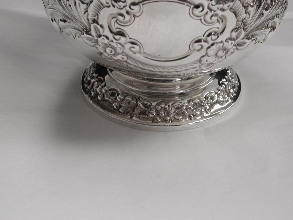 Antique silver rose bowl, made by 