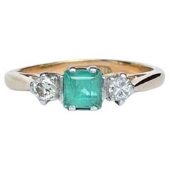 Emerald Three-Stone Rings