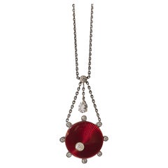 Collana edoardiana in smalto e diamanti, 1910 circa.