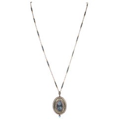 Tiffany & Co Edwardian Enamel and Diamond Watch Pendant