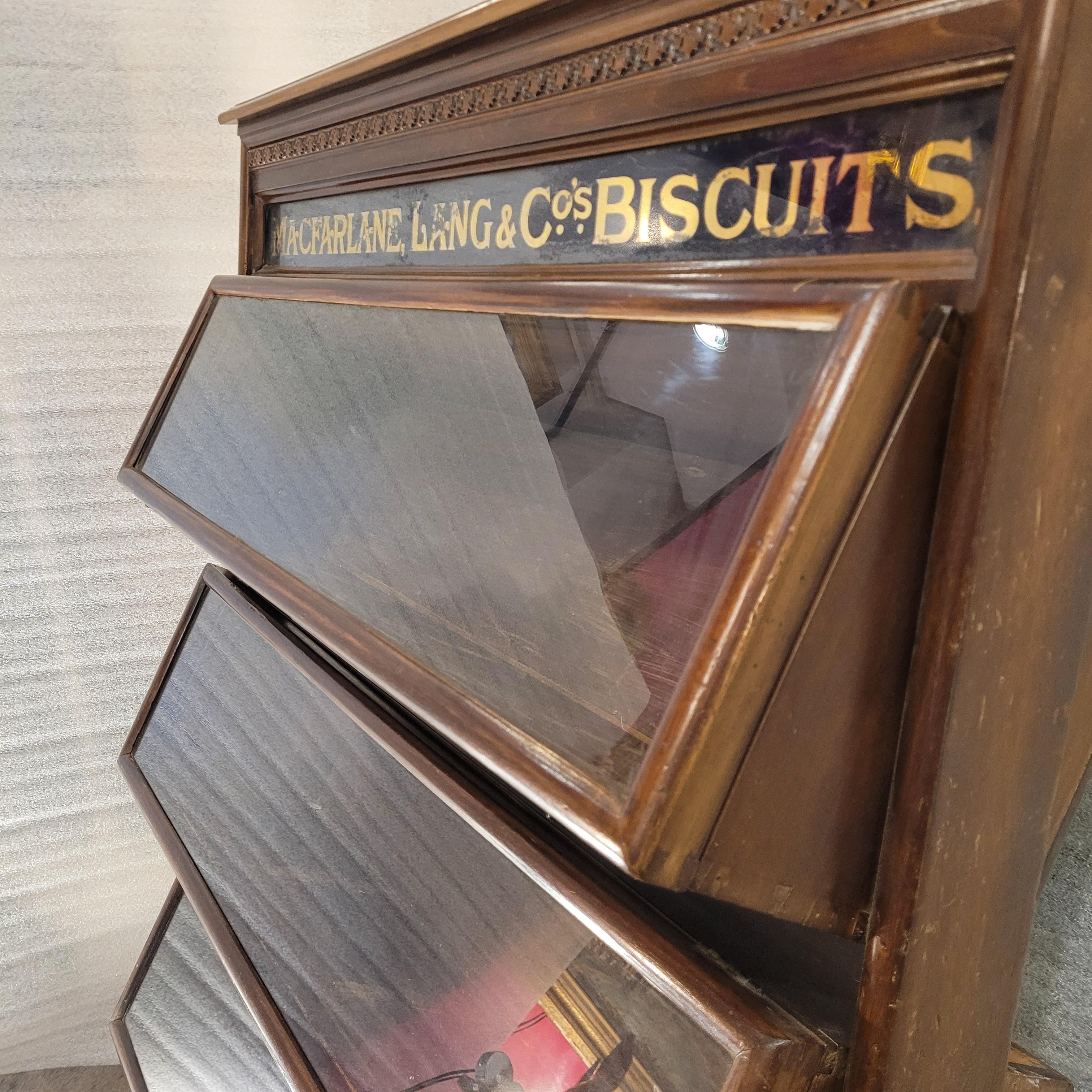Edwardian English Biscuit Display Case / Display Cabinet Macfarlane Lang & Co For Sale 14