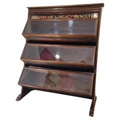 Edwardian English Biscuit Display Case / Display Cabinet Macfarlane Lang & Co