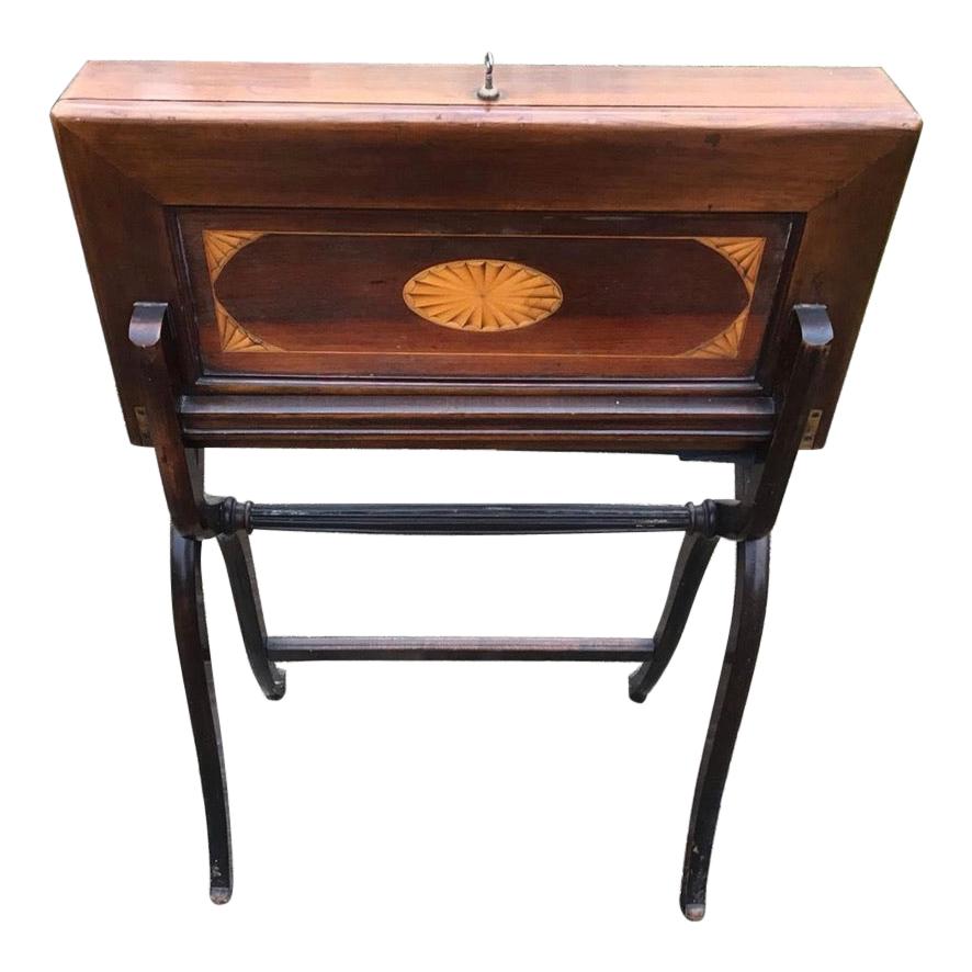 19th century English Folding Campaign Desk with Original Interior by Finnigans