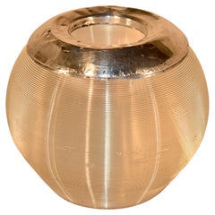 Edwardian English Glass and Silver Match Strike