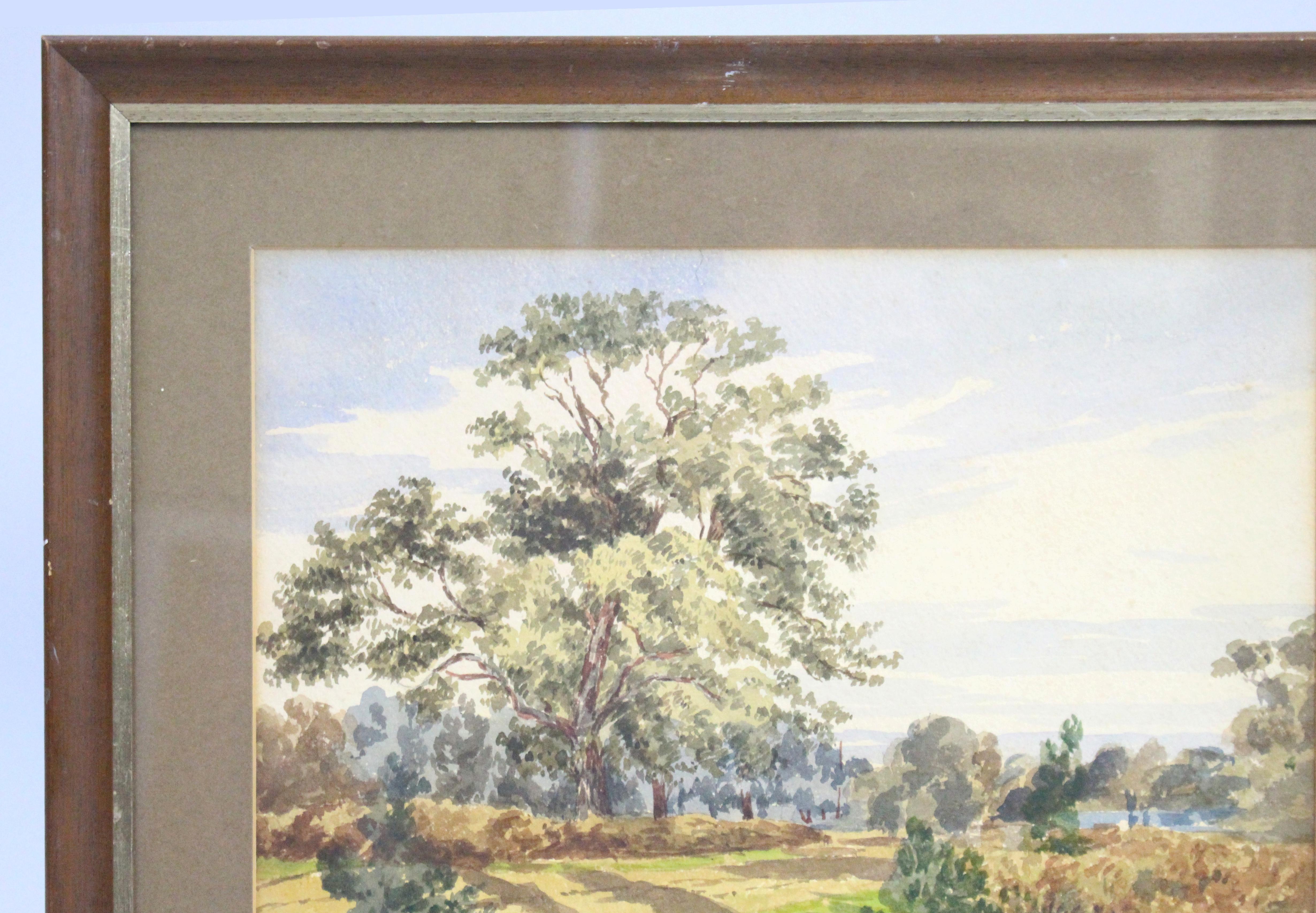 Edwardian English Landscape Watercolor In Good Condition For Sale In Worcester, Worcestershire
